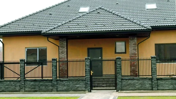 Бетонный забор Шале Серый 1