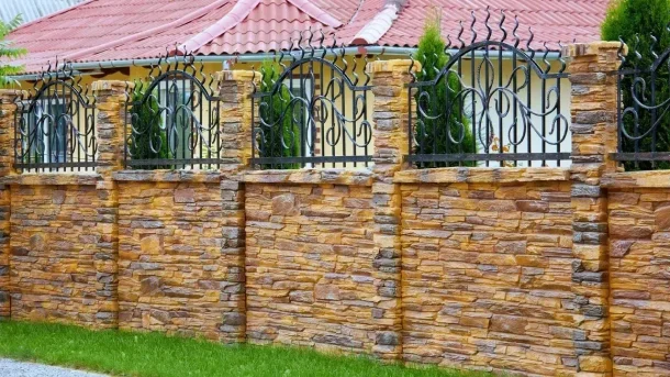 Бетонный забор Шале Темный 0