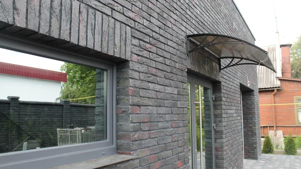 Декоративный кирпич Пруссия Черная для наружной отделки 3