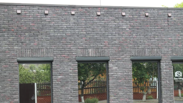 Декоративный кирпич Пруссия Черная для наружной отделки 4